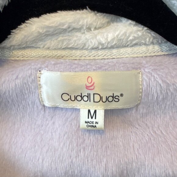 Cuddl Duds Womens Zip-Up Purple Fleece Jacket M - Picture 3 of 5